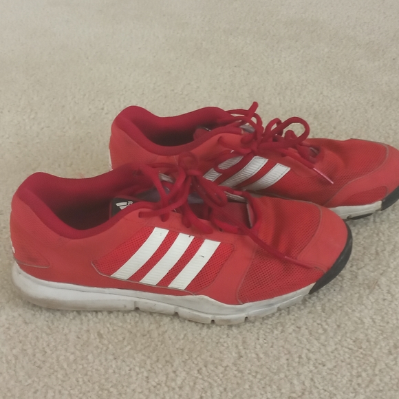 Adidas size 9  ( Men) colors are red, and white with black accent. - Picture 3 of 4